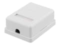 Miniatyrbild 5 av 5: DELTACO VR-220 - Ytmonterat uttag - bordsmontering - CAT 6a - FTP - RJ-45 - vit