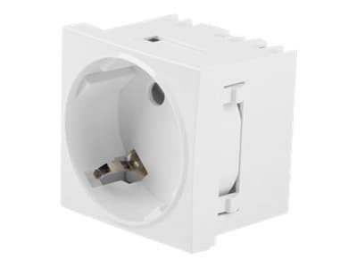 Lanberg - Eluttag - Typ F - 1 eluttag - 16 A - AC 250 V - vit Vit
