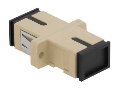 Delock - Kopplingsdon för nätverk - SC-läge (multi-mode) (hona) till SC-läge (multi-mode) (hona) - fiberoptisk - OM1/OM2 - beige (paket om 4)
