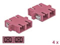 Miniatyrbild 2 av 4: Delock - Kopplingsdon för nätverk - SC-läge (multi-mode) (hona) till SC-läge (multi-mode) (hona) - fiberoptisk - OM4 - violett (paket om 4)
