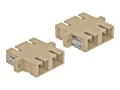 Miniatyrbild 3 av 5: Delock - Kopplingsdon för nätverk - SC-läge (multi-mode) (hona) till SC-läge (multi-mode) (hona) - fiberoptisk - OM1/OM2 - beige (paket om 4)