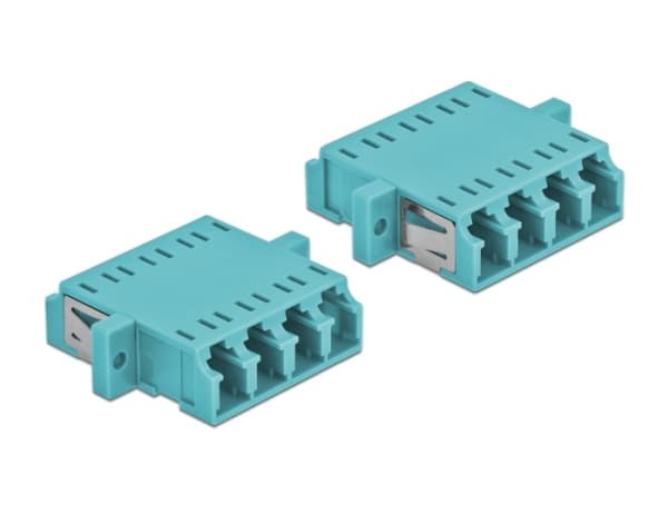 Delock - Verkkoliitin - LC multimode (naaras) - LC multimode (naaras) - valokuitu - OM3 - vaaleansininen (2 kpl)