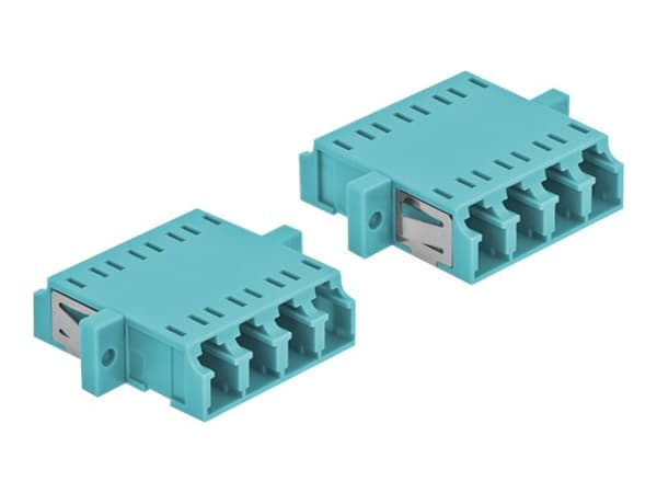 Delock - Verkkoliitin - LC multimode (naaras) - LC multimode (naaras) - valokuitu - OM3 - vaaleansininen (2 kpl)