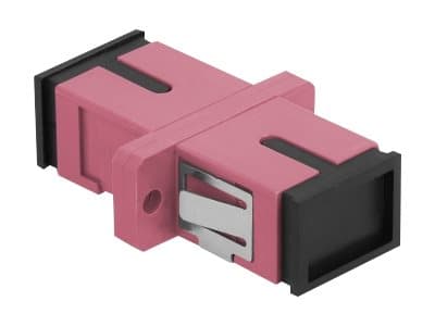 Delock - Kopplingsdon för nätverk - SC-läge (multi-mode) (hona) till SC-läge (multi-mode) (hona) - fiberoptisk - OM4 - violett (paket om 4)