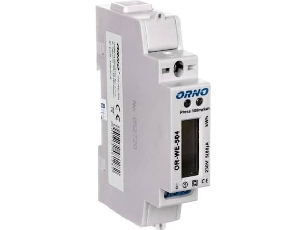 ORNO OR-WE-504, Elektroninen, Tehontuotto, Valkoinen, kWh, LCD, Modbus