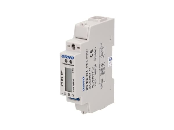 ORNO OR-WE-504, Elektroninen, Tehontuotto, Valkoinen, kWh, LCD, Modbus