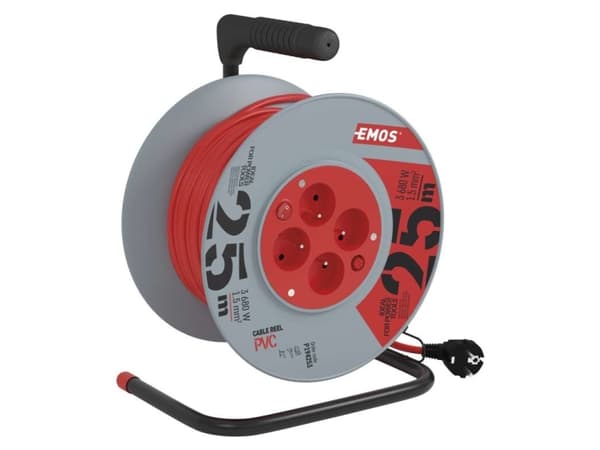 Emos P194253, 25 m, 4 AC-utgångar, inomhus, IP20, 1,5 mm ², 230 V