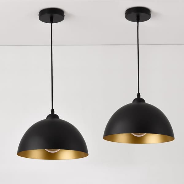 [lux.pro] ® Loftslampe Toulon-sæt2-metal-guld, sort-E27 max. 60W-230V, 50Hz
