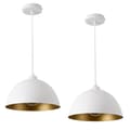 Miniatyrbild 3 av 6: [lux.pro]® Taklampa Toulon-set2-metall-guld, vit-E27 max. 60W-230V, 50Hz