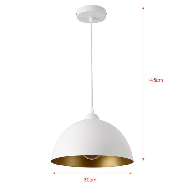 [lux.pro]® Taklampa Toulon-set2-metall-guld, vit-E27 max. 60W-230V, 50Hz
