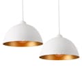 Miniatyrbild 5 av 6: [lux.pro]® Taklampa Toulon-set2-metall-guld, vit-E27 max. 60W-230V, 50Hz