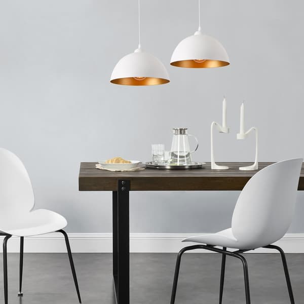 [lux.pro]® Taklampa Toulon-set2-metall-guld, vit-E27 max. 60W-230V, 50Hz