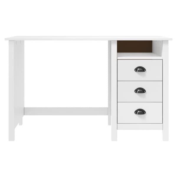 vidaXL Työpöytä Hill 3 laatikolla 120x50x74 cm täysi mänty