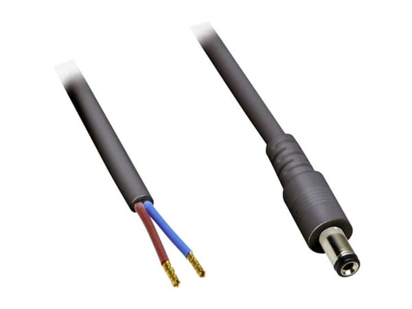 TRU COMPONENTS Pienjänniteliitäntäkaapeli Pienjänniteliitin - avoin pää 5,50 mm 2,10 mm 5,00 m 1 kpl 1 kpl
