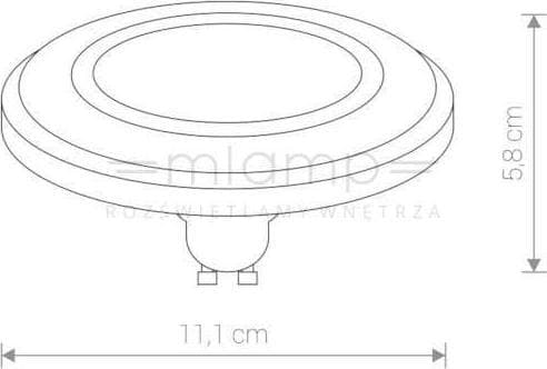 Nowodvorski Nowodvorski 9212 LED-lampa 9W GU10 4000K ES111 vit
