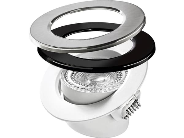 Heitronic 500593 DL7002 LED-indbygningslys LED (RGB) LED indbygget 5.5 W Hvid
