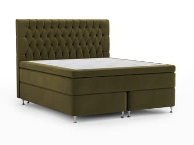 Bolmen Velvet Kontinentalsäng Sängpaket i sammet med Handquiltad Royal Classic gavel