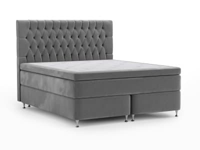 Bolmen Velvet Kontinentalsäng Sängpaket i sammet med Handquiltad Royal Classic gavel