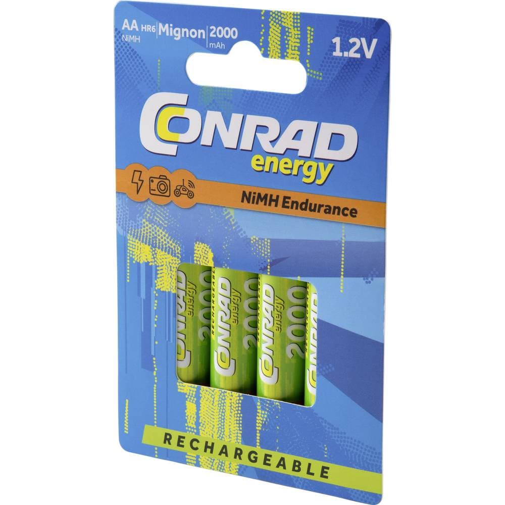 Conrad energy Endurance HR06 Laddbart batteri AA (R6) NiMH 2000 mAh 1.2 V 4 st