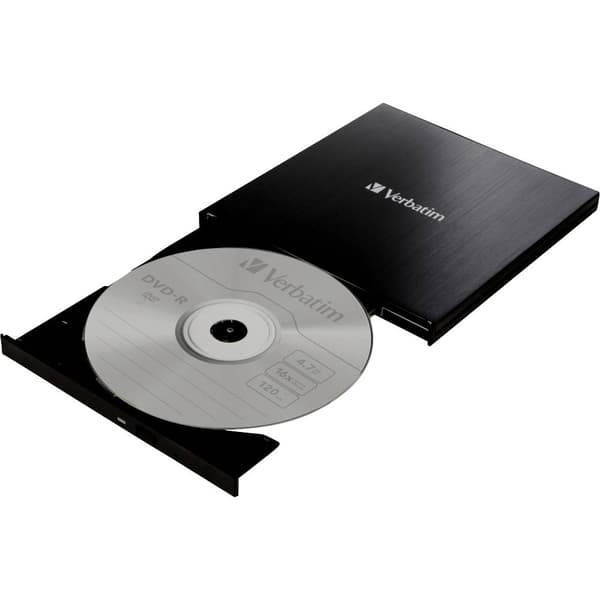 Verbatim DVD-brännare extern Box USB 3.2 Gen 1 Svart Svart