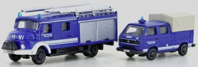 Minis by Lemke LC4205 N Mercedes Benz, Volkswagen 2 stk. LF16 TS + T3 Plane fra THW