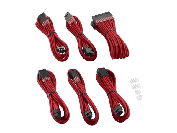 CableMod PRO Series ModMesh - Förlängningssladdsats - formpressad - röd