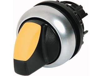 Eaton M22-WRLK3-Y, Toggle switch, Svart, Silver, Gul, Plast, IP66, 29,7 mm, 45,9 mm