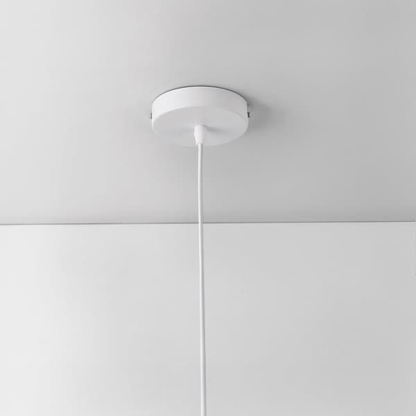 [lux.pro]® Taklampa Lopar-Ø40cm-textil-metall-vit-silver-E27-max.60W-230V, 50Hz