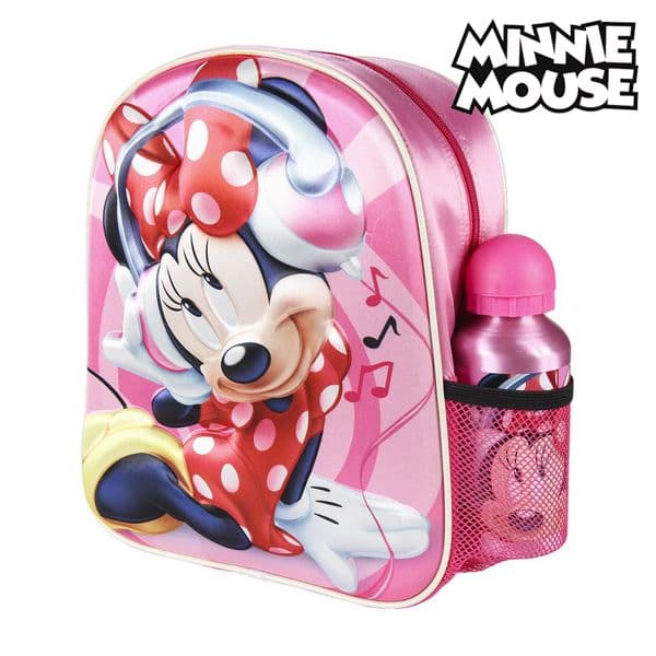 Barnryggsäck 3D Minnie Mouse Rosa