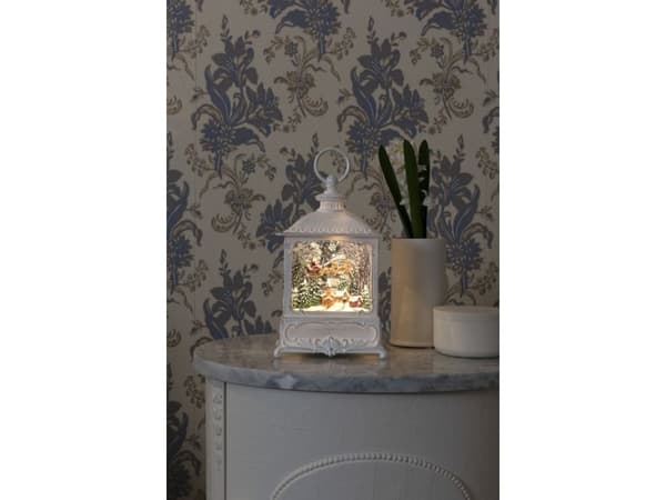 Konstsmide Small - Dekorativ lampe - LED - 0,1 W - varmhvitt lys - 3000 K - Nisse over landsbylampe - antikk hvit