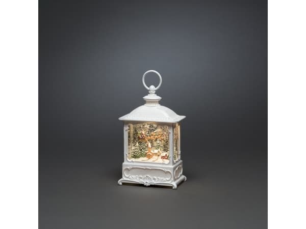 Konstsmide Small - Dekorativ lampe - LED - 0,1 W - varmhvitt lys - 3000 K - Nisse over landsbylampe - antikk hvit