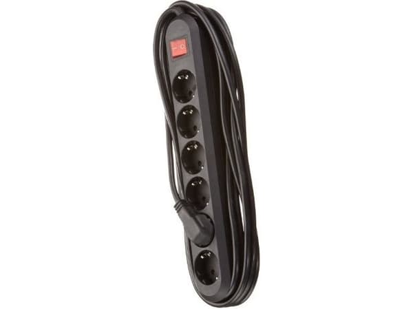 Bachmann Smart, 6 AC-pistorasia(a), 16 A, 3680 W, Musta, 1,5 m, 340 mm