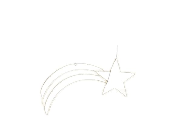 Konstsmide Silhouette komet ropelight, Dekorativ lysfigur, Hvit, Metall, Plast, Polyvinylklorid (PVC), IP44, 384 lampe(r), LED