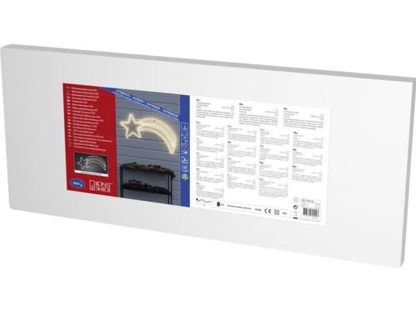 Konstsmide Silhouette komet ropelight, Dekorativ lysfigur, Hvit, Metall, Plast, Polyvinylklorid (PVC), IP44, 384 lampe(r), LED