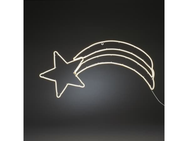 Konstsmide Silhouette komet ropelight, Dekorativ lysfigur, Hvit, Metall, Plast, Polyvinylklorid (PVC), IP44, 384 lampe(r), LED Hvit