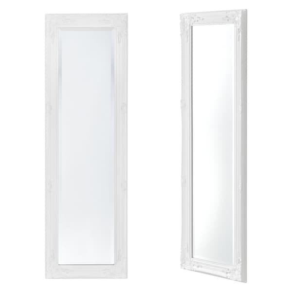 Väggspegel Livorno helfigursspegel 132x42x3,5cm vit [en.casa]
