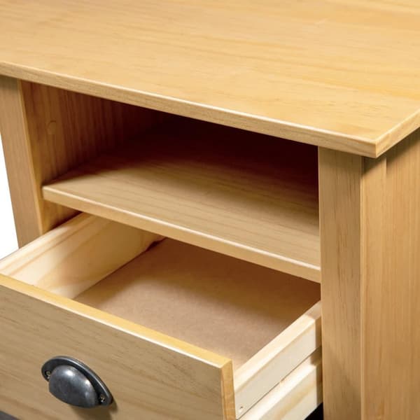 vidaXL skrivebord Hill med 3 skuffer 120x50x74 cm massivt fyrretræ