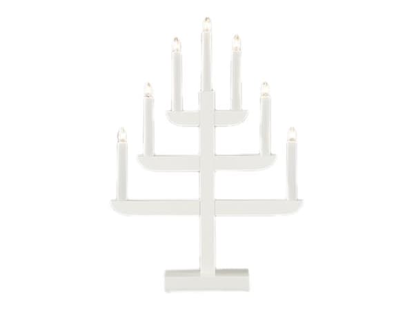 Konstsmide Candlestick Tungsten Take - Dekorationslampa - 7 uttag - vit, ljust trä Vit