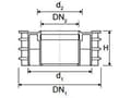 Pikkukuva 3 / 3: Magnaplast HTR sisäisen viemärin pienennys 110/50mm (11336)