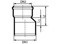 Magnaplast HTR reduksjon DN 160/110 mm (11360)