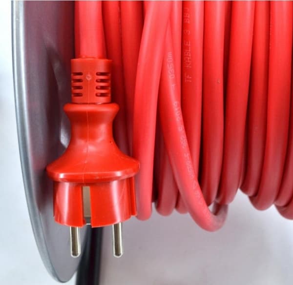 AWTOOLS EXTENSION CABLE DRUM METAL RED HEAVY DUTY 40m 3x2.5mm 16A/3680W/IP44