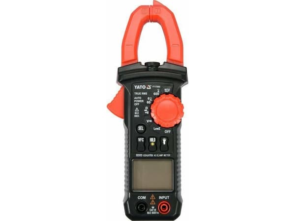 Yato YT-73092, LCD, CAT II 600V, 190 g, Musta, Punainen
