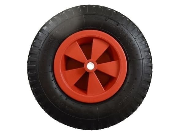 AWTOOLS TRÄDGÅRDSRULL PNEUMATISK 300 mm PLASTIC FÄLG DYR 2-FLAT RÖD