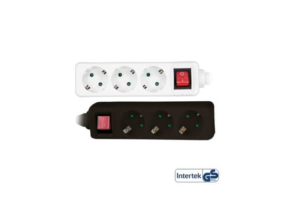 InLine 16431T, 3 AC-utganger, 230 V, 3500 W, 1,5 mm², Hvit, Plast
