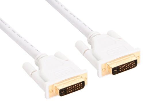InLine DVI-D M-M 2m, 2 m, DVI-D, DVI-D, vit, guld, 9,9 Gbit/sek.