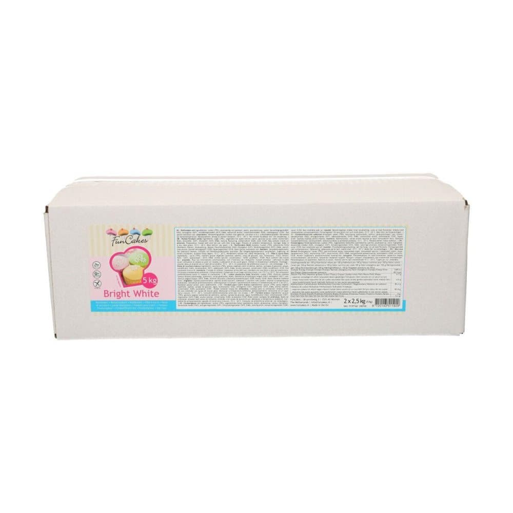 5 kg AZO-fri Bright White Sockerpasta FunCakes
