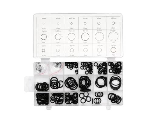 Yato YT-06877, Shim, Gummi, Svart, Rund, 225 styck, Låda