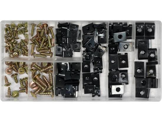 Yato YT-06780, Litteä aluslevy, Galvanoitu teräs, Musta, Kupari, Suorakulmio, 170 kpl, Kupla