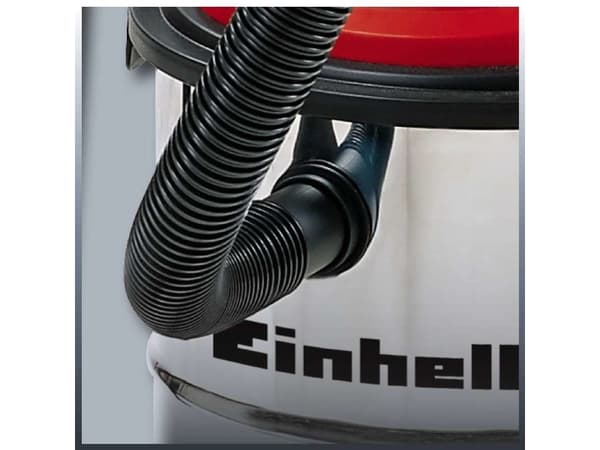 Einhell TC-VC 1812 S, 1250 W, Sylinteripölynimuri, Kuiva ja märkä, 12 L, 80 dB, Musta, Punainen, Hopea