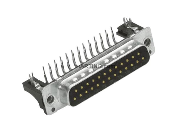Harting 09 66 162 681 5, D-Sub SV, Musta, Ruostumaton teräs, Uros, Kulmikas, Terästä, Kestomuovinen hartsi, Kupari